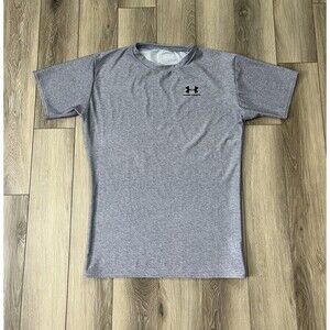 Under Armour Gray Athletic Short Sleeve Tee Mens Sz XXL Gym Workout